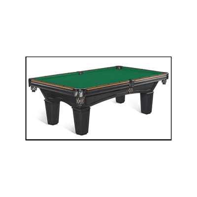 Glenwood 8' Matte Black & Chestnut Tapered Leg Billiard Table With Professional Installation -  Brunswick Billiards, 28503880351