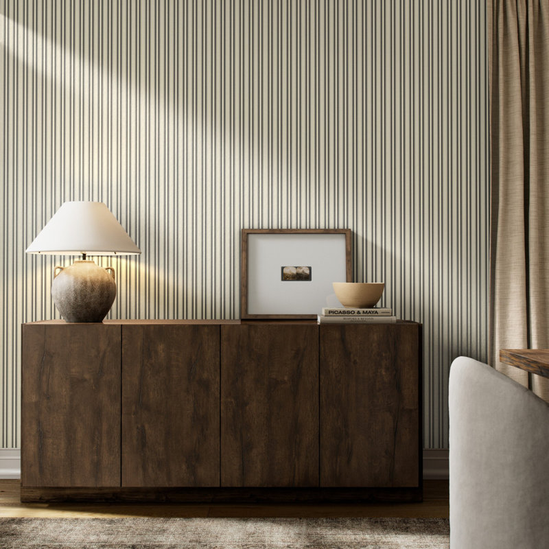 Striped Terralon Wallpaper Roll by Getty Images, Black II