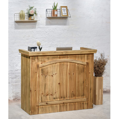 47.24" Brown Standard Solid Reception Desk