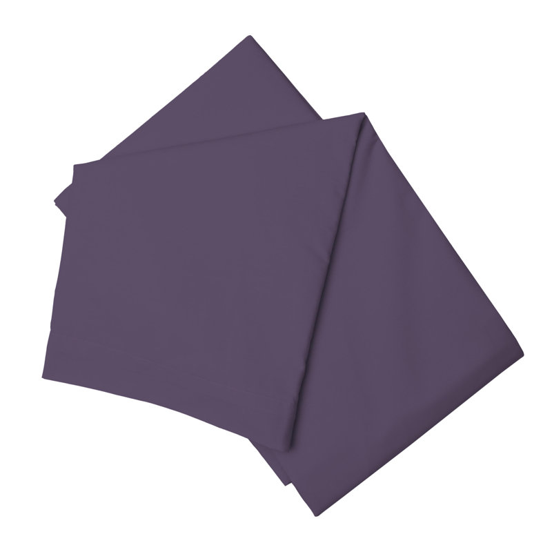Cotton Blend Percale Flat Sheet, Double (4'6), Mauve