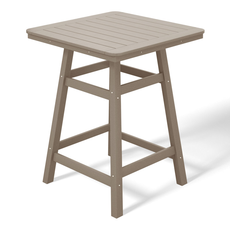 Table de bar extérieure carrée L 30,8 po x l 30,8 po Laguna, Brun clair