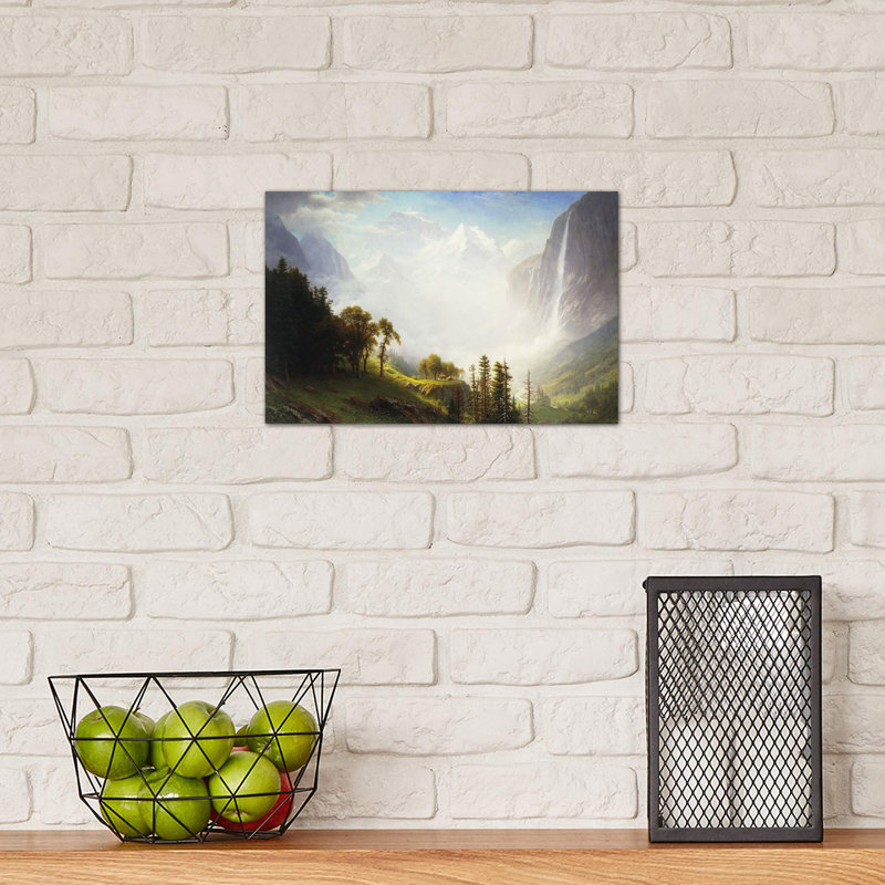 Majesty Of The Mountains, 1853-57 by Albert Bierstadt - Print on Canvas, No Frame, 66.04 cm H x 45.72 cm W x 1.91 cm D