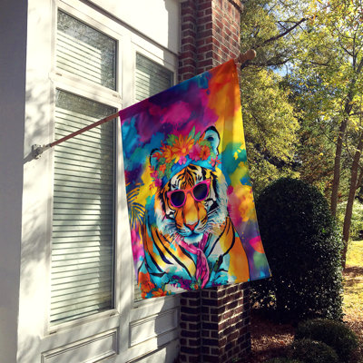 Drapeau de maison de tigre du Bengale hippie