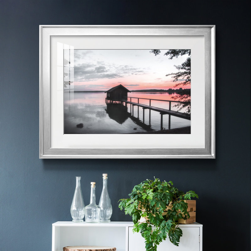 «Sunset Sunset» - Photographie de cadre photo, Argent, H 30,5 po x l 42,5 po x P 1,5 po