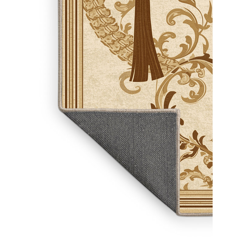 Tapis oriental doux et moelleux à motif de gradins Bleeker, 7 x 9
