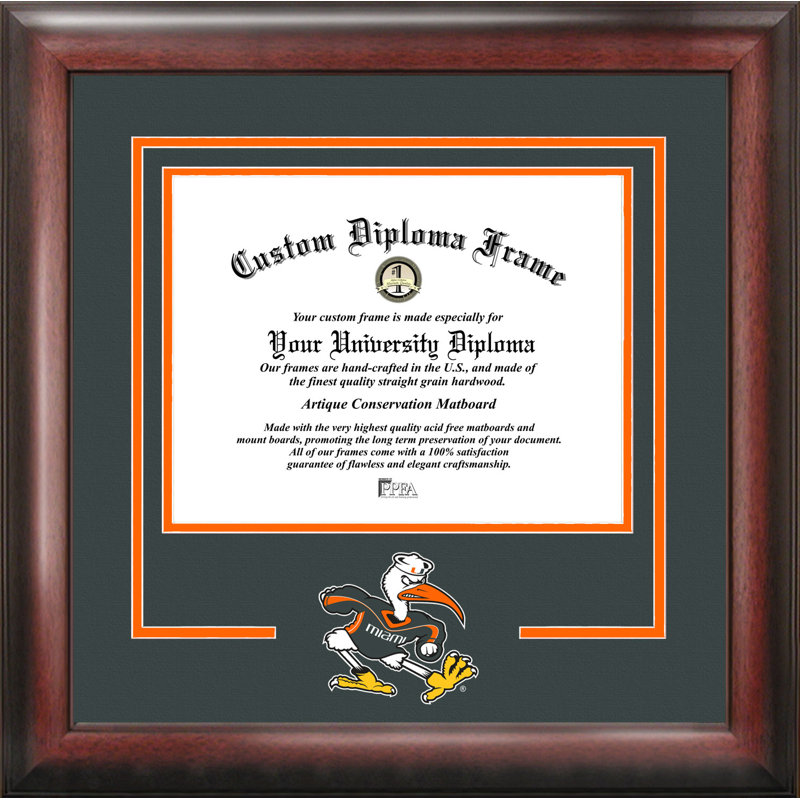 Cadre diplôme d’esprit d’ouragans miami NCAA