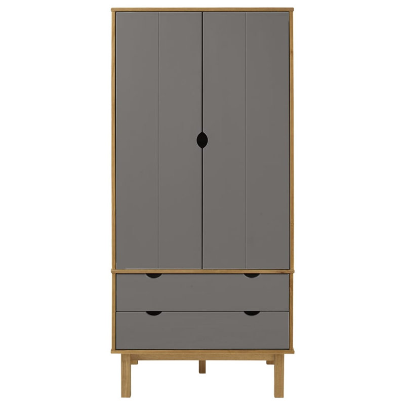 Armoire Algarve, Gris / brun