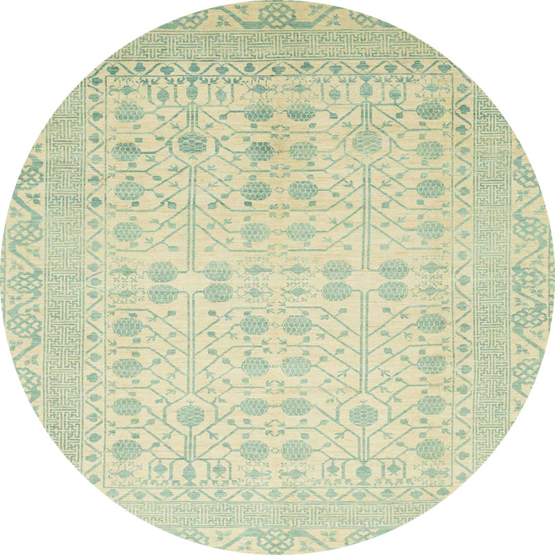 Tapis abstrait moderne 2600, Rond 8 pi