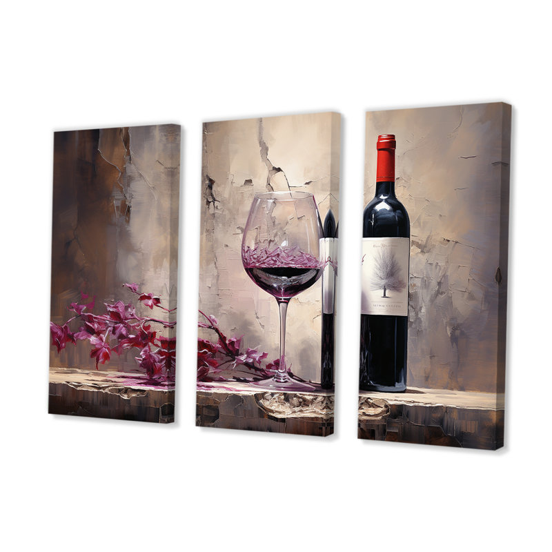 Claret Clarity I - Wine, impression d'art mural, H 32 po x l 48 po x P 1 po