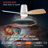 Emidia 42'' Flush Mount Ceiling Fan with LED Light for Medium Rooms White-1816483605-1812047006