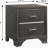 Grey 2-drawer Nightstand