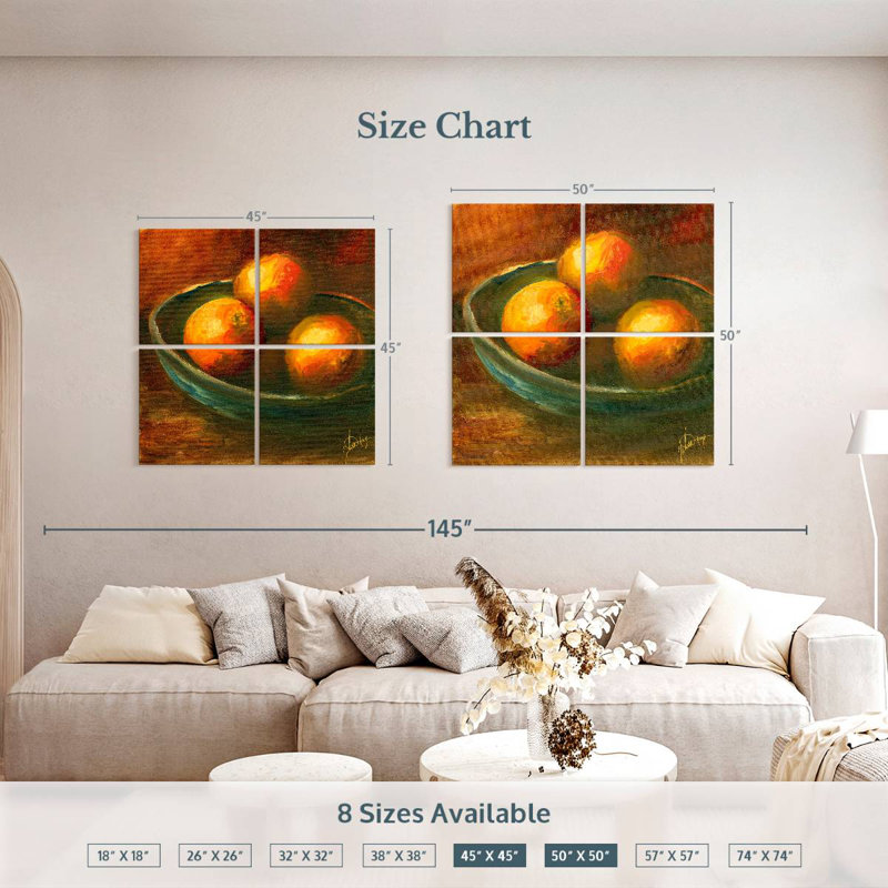Yarlin Rustic Fruit IV, 50" H x 50" W