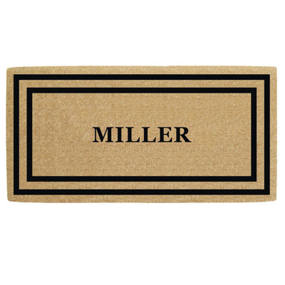 Cadre mince photo double coco 60 po x 38 po tapis pour porte d’extérieur Roseta
