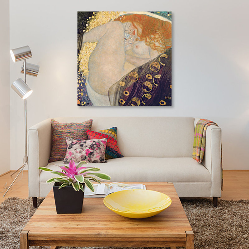 «Danae 1907-200», reproduction sur toile, H 26 po x l 26 po x P 1,5 po, Toile tendue, Pas de tapis