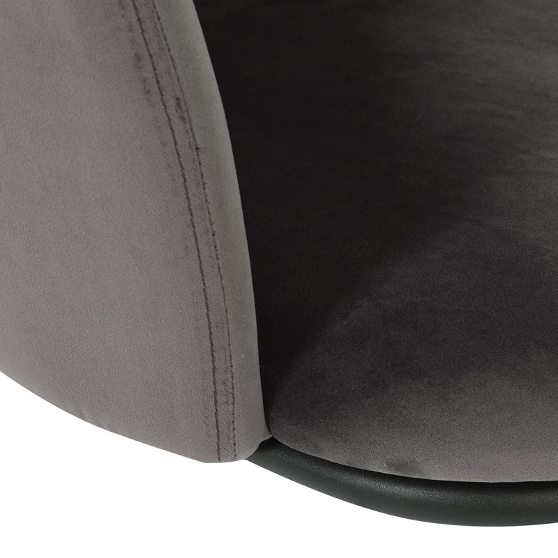 Frida Set of 2 Velvet Dining Chairs, Grey