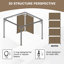 Aoodor Replacement 4-Panel Gazebo Sidewall Curtains-97531252-121327728