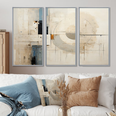 «Blue and White Timeless Minimalisme», ensemble d'art mural abstrait