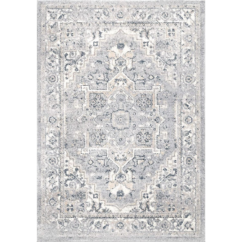 Tapis médaillon rétro, Rectangle 9 pi x 12 pi