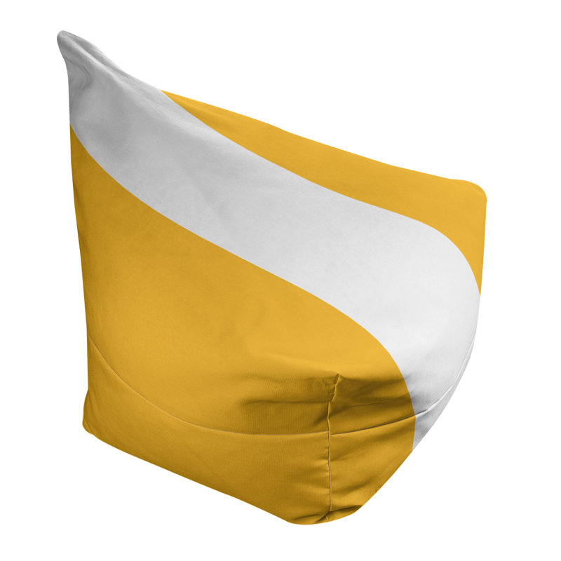 Bean Bag Cover, 30" H x 27" W x 2" D, Pittsburgh Gold/White