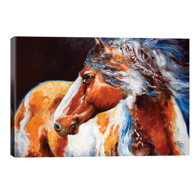 Mohican Indian War Horse by Marcia Baldwin - Painting on Canvas