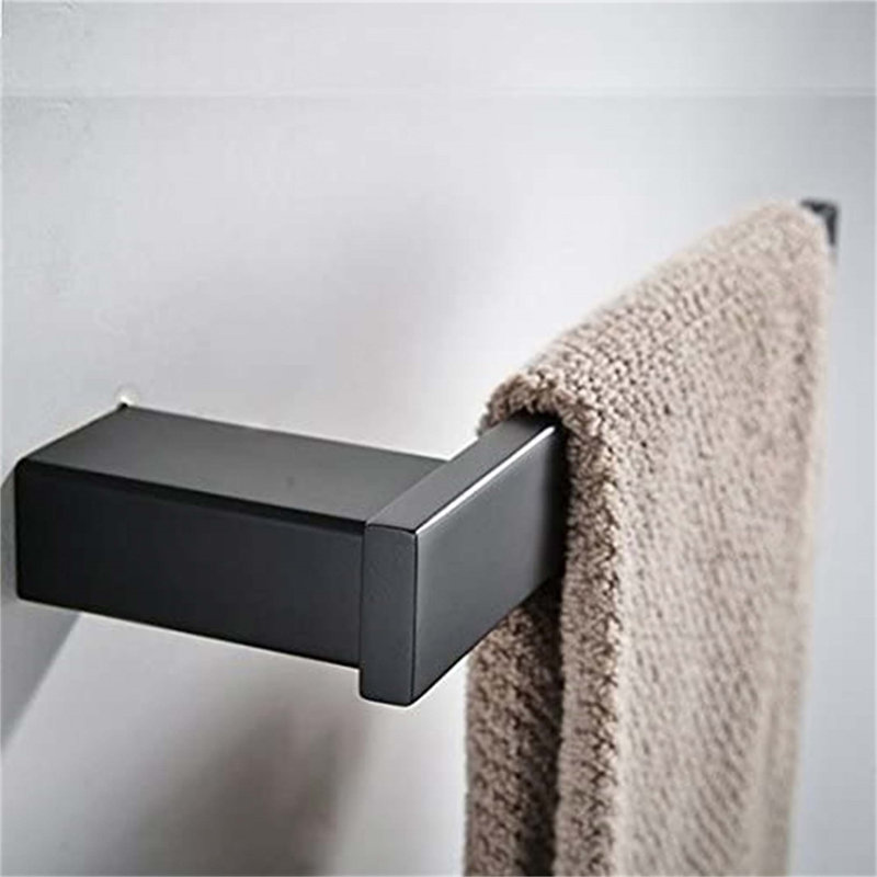 Porte-serviettes mural 24 po 4 requis, Noir mat