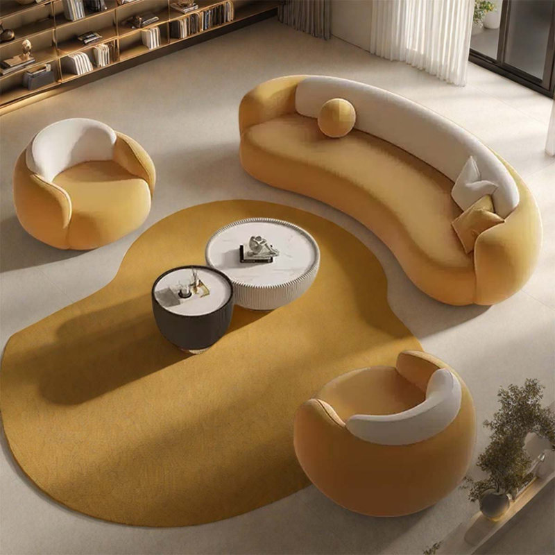 Combinaison simple de table basse jaune