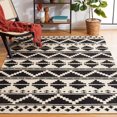 Tapis style sud-ouest en laine tissé à la main Aderinsola