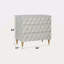 Metallic silver & champagne finish console cabinet