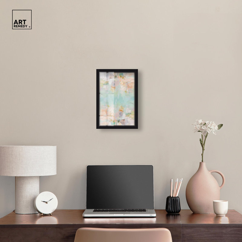 Art abstrait abstrait avec tourbillons expressifs vert par Art Remedy, Noir, H 16 po x l 11 po