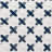 Botir Rattan Arm Chair in Blue/White/Brown