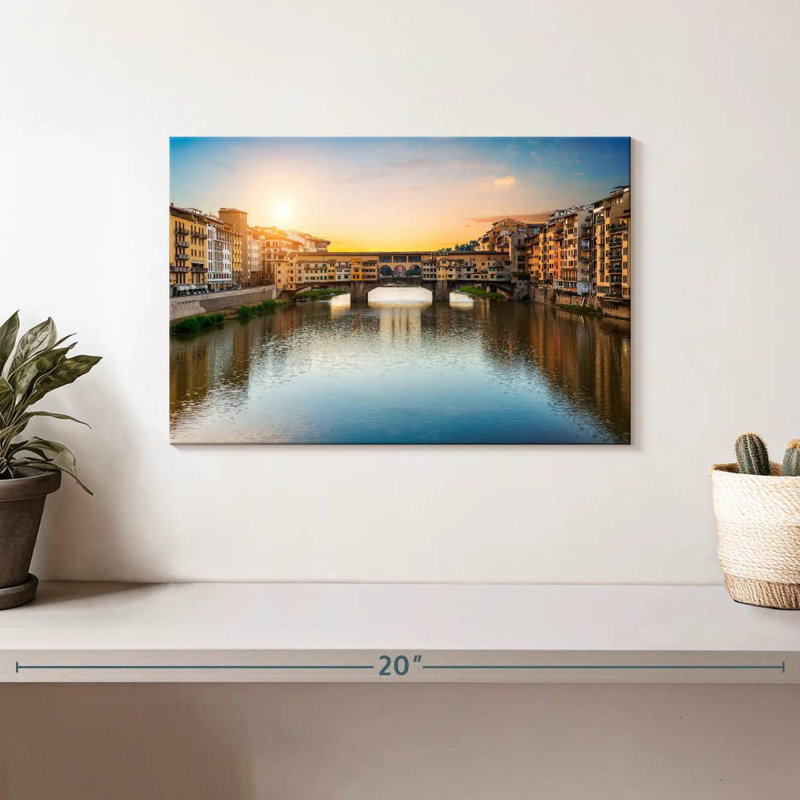 Lilie Ponte Vecchio Bridge, H 8 po x l 12 po