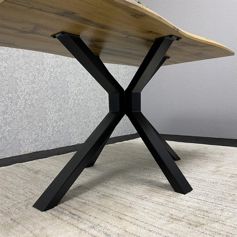 Wood Dining Set with Tufted Velvet Chairs & Black Velvet Bench, 75"H x 140"L x 80"W