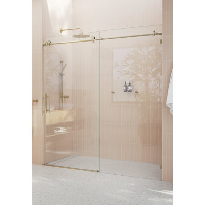 Eclipse 68 - 72 in. x 78 in. Fully Frameless Sliding Shower Door