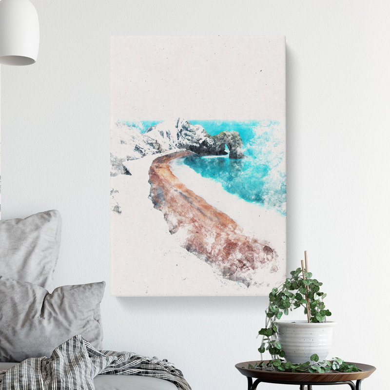 Durdle Door Cliffs in Wareham Abstract - Wrapped Canvas, 76cm H x 50cm W x 3cm D