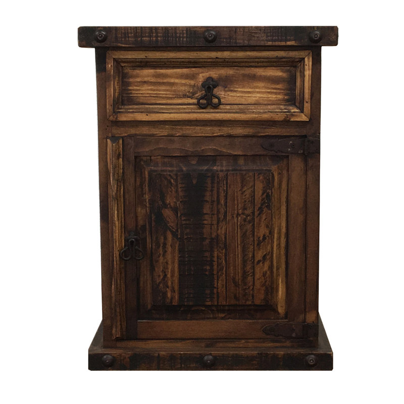 Fresno 24'' W Solid Wood Nightstand, Right