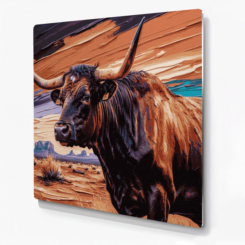 Art mural en métal noir de Southwestern, H 144 po x l 144 po x P 0,05 po