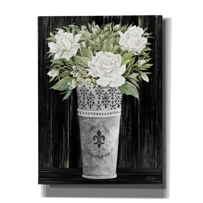 'Punched Tin Floral III' by Cindy Jacobs, Canvas Wall Art