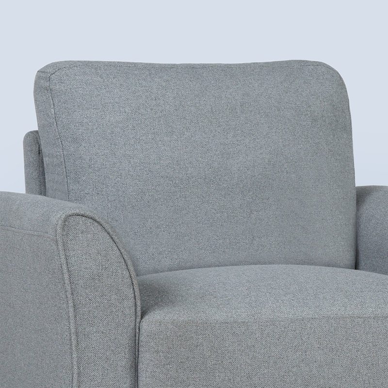 Fauteuil l 32,7 po Jabriya, Mélange de lin gris 