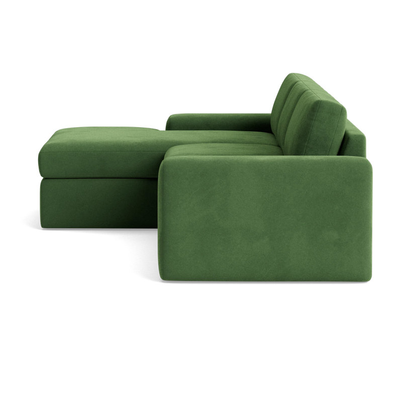 The OG Sofa & Chaise, Performance Velvet - Ivy, Left Hand Facing