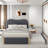Upholstered Platform Bed with Twin Size Trundle Syrina-1453769131-1453769128