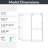 56"-60"W X 72"H Frameless Single Sliding Shower Door – 5/16" (8Mm) Clear Tempered Glass-120178957-120178960