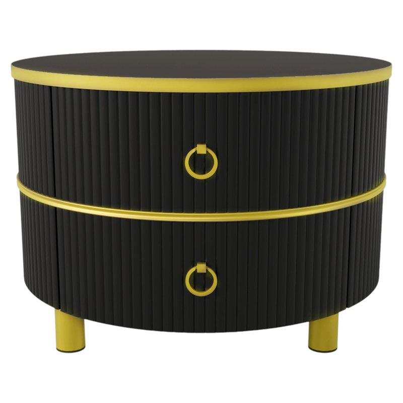 Aveanna Coffee Table with Storage, Brown/Black, Black