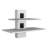 Floating Shelf, 2 Tier-Shelf Wall Unit With Cable Management