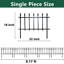 Decorative Metal Garden Fence 46Cm High X 56Cm Wide 5 Pack, Total Length 2.8M, Low Garden Fencing Border For Outdoor Patio, Lawn, Yard, Flower Bed-116074008