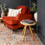 Machine Washable Terracotta Traditional Tribal Patterned Distressed Living Room Area Rug-86794731