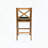 2-Pack Outdoor Acacia Wood Barstools with Cross-Back Design, Water-Resistant Cushions, 400 lbs Capacity-796785084-796785059