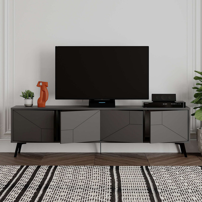 Decortie TV Stand for TVs up to 75", Grey