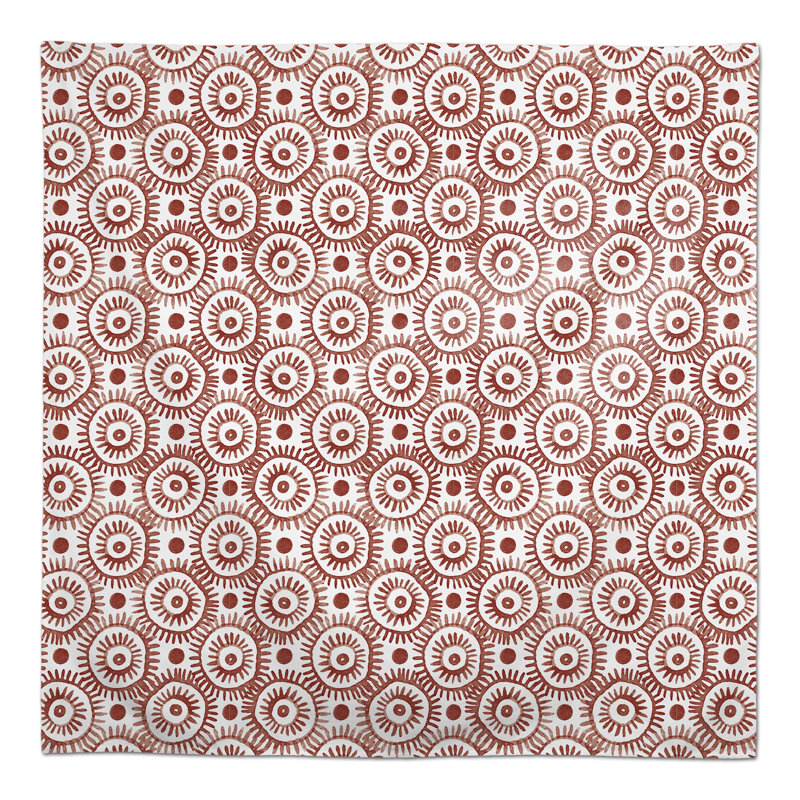 Nappe géométrique carrée, Rouge