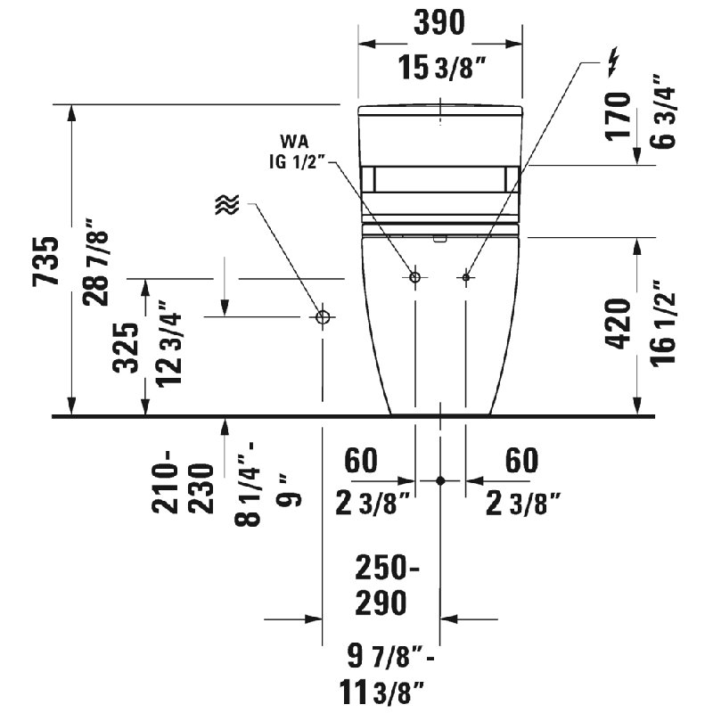 Dual-Flush Elongated One-Piece Toilet (Seat Included)