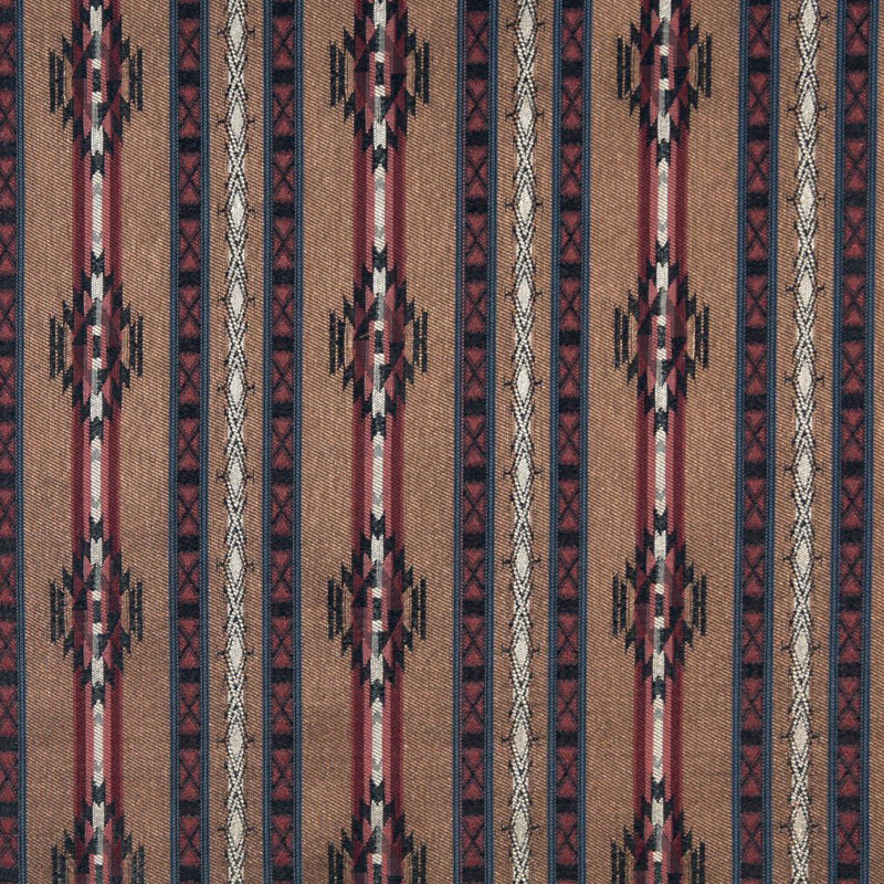 Tissu rayé Southwestern, Rouge